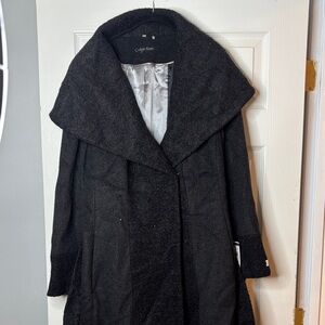 Calvin Klein Women's Elegant Black Cape/Coat